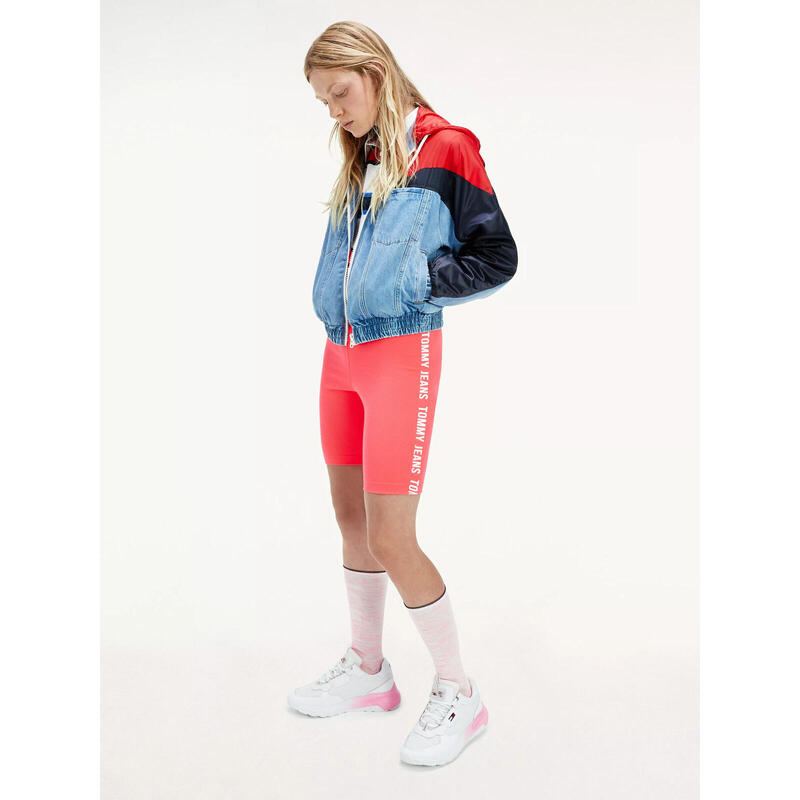 Leggings Tommy Hilfiger Fitted Branded Bike, Roze, Dames