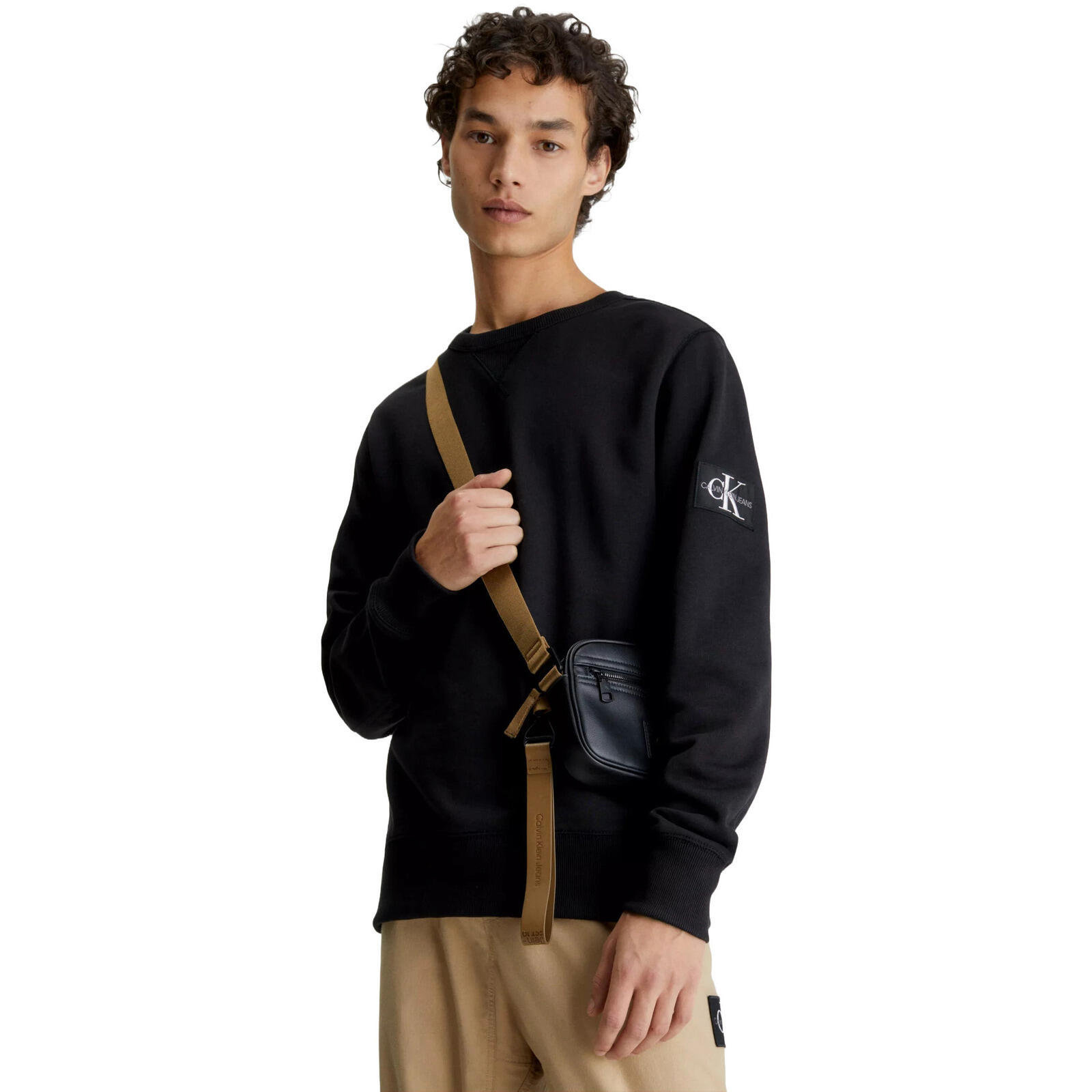 Bluza męskie Calvin Klein Monogram Sleeve Badge Crew