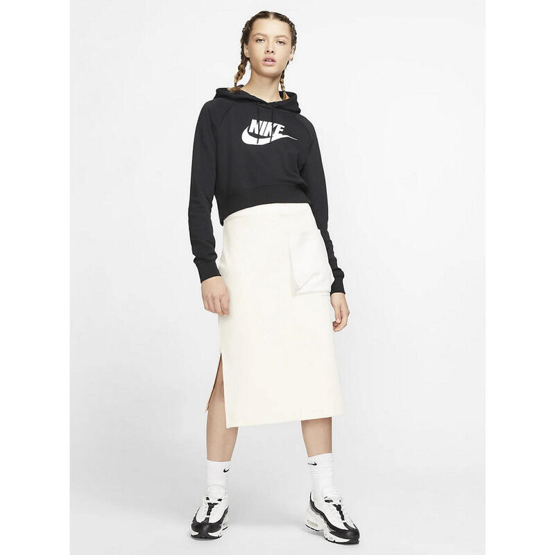 Cappuccio Nike Sportswear Essential Cropped, Nero, Donne