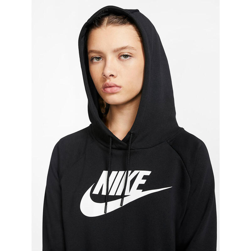 Cappuccio Nike Sportswear Essential Cropped, Nero, Donne