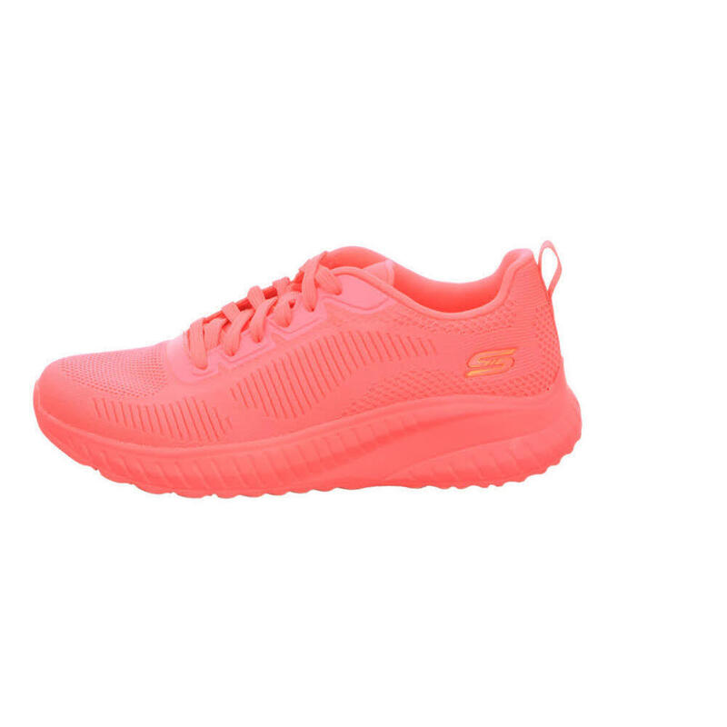 SKECHERS Donna BOBS SQUAD CHAOS COOL RYTHMS Sneakers Blu Corallo neon