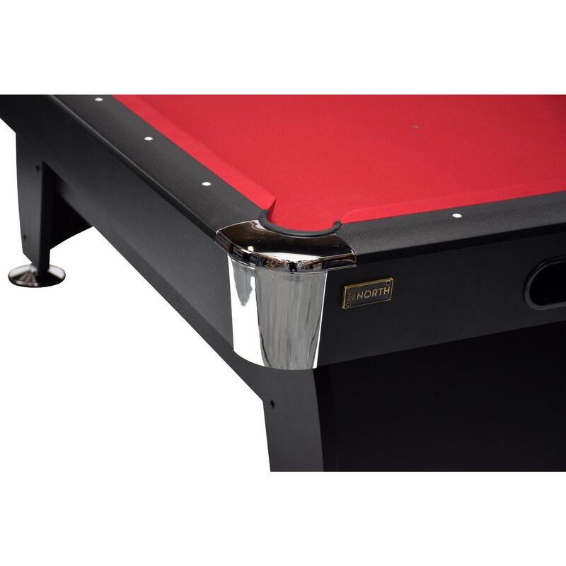 NORTH Table de Billard Gardone 8ft Noir/Rouge