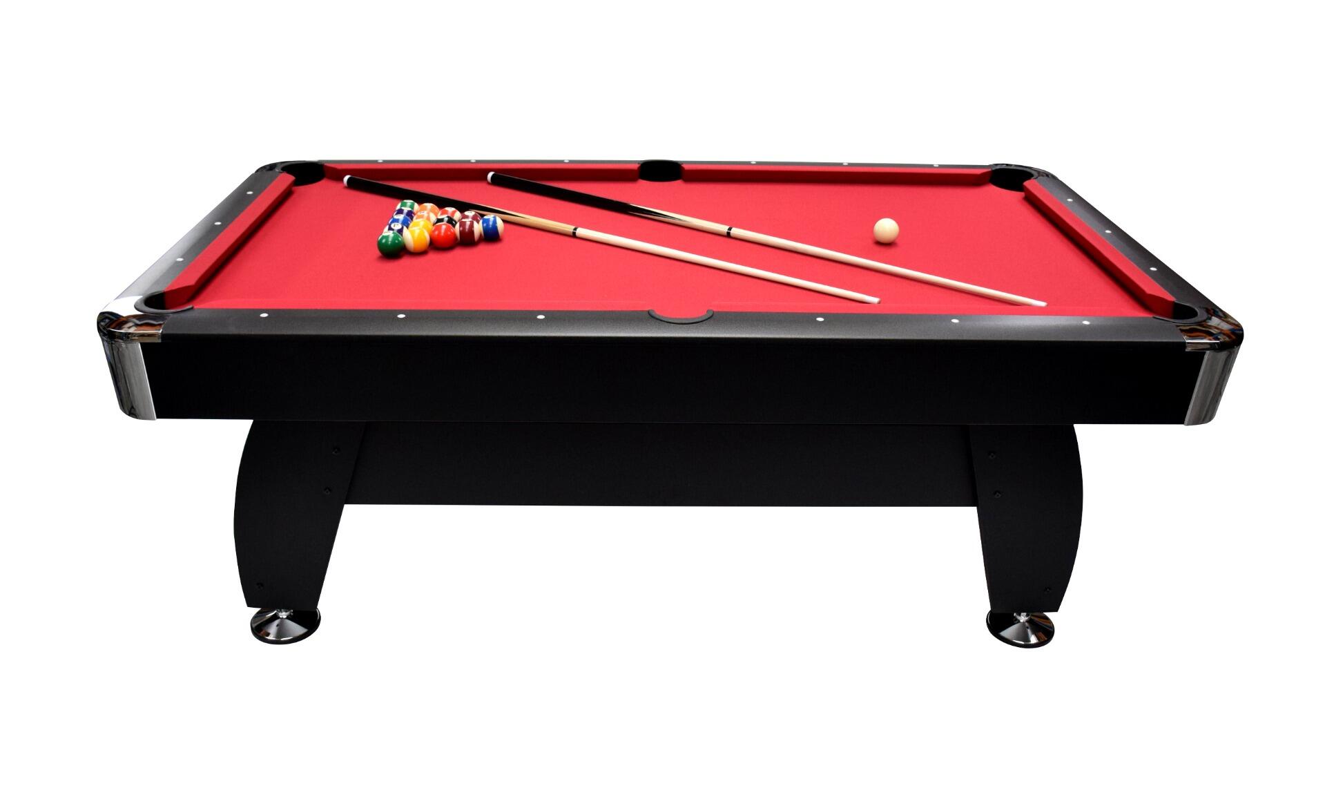 NORTH Gardone Pooltafel Zwart/Rood 8FT 2/7