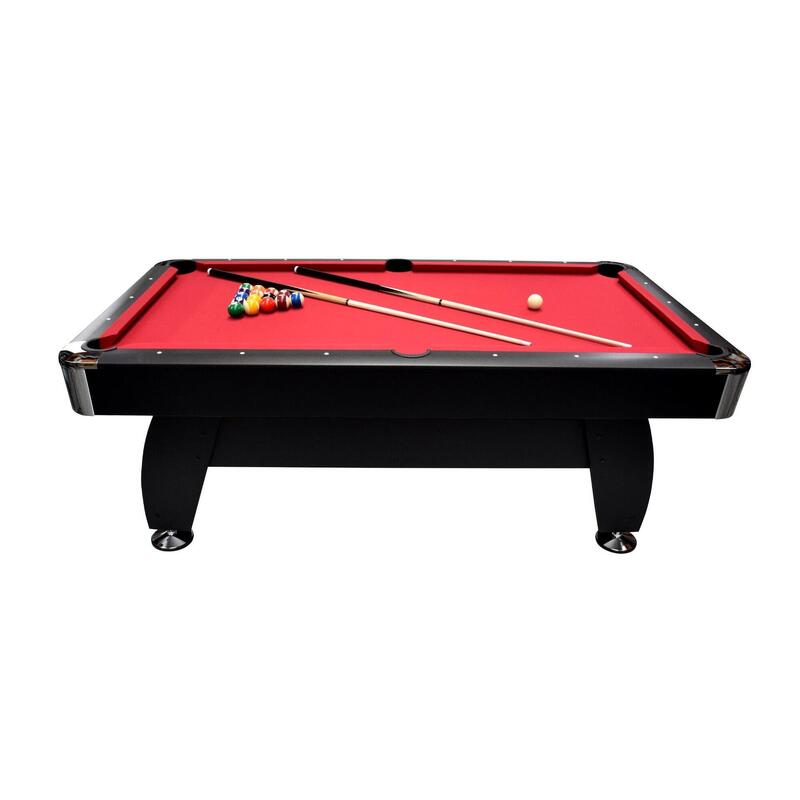 NORTH Table de Billard Gardone 8ft Noir/Rouge
