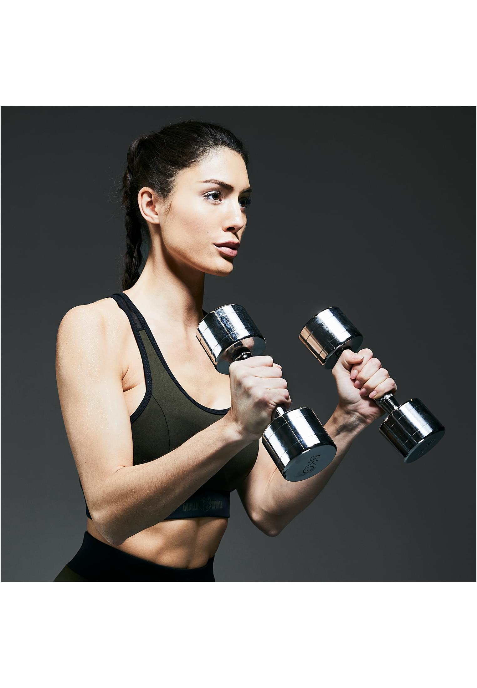 Kit Mancuenras Musculación Gorilla Sports  Cromado 6/7