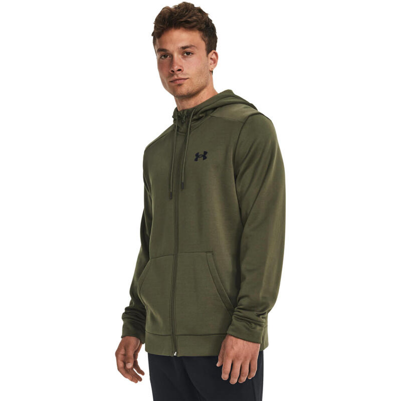 Hanorac barbati Under Armour Fleece Full-Zip Hoodie, Verde