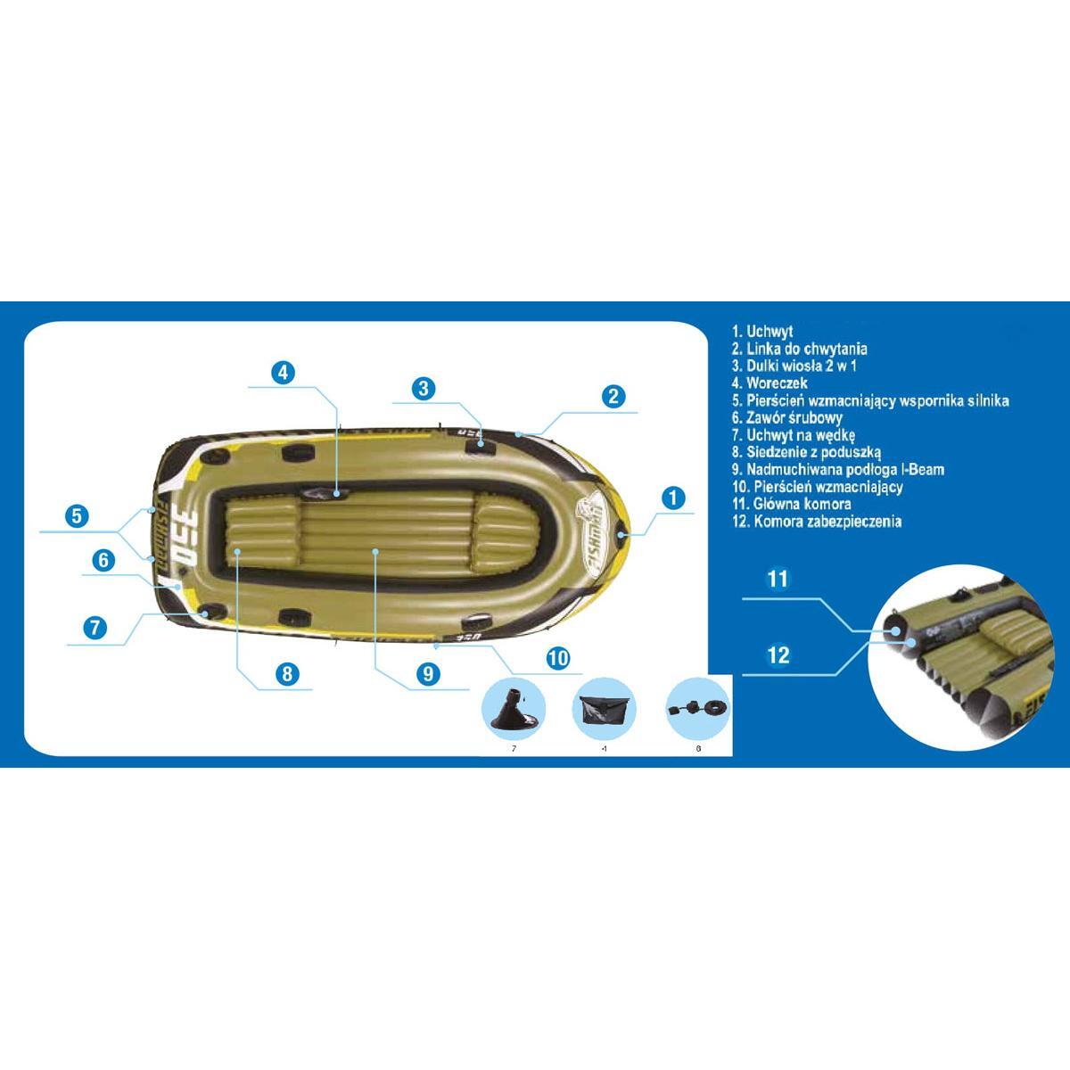 Jilong Schlauchboot Fishman 350 3/7