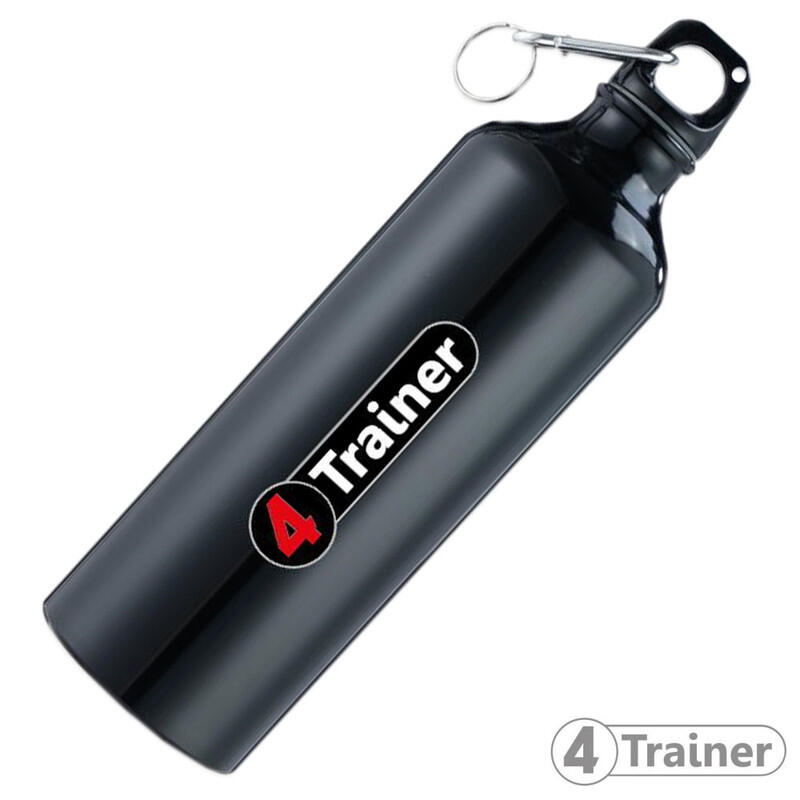 GOURDE ALU 0,75L - Bouchon à vis et mousqueton - 4TRAINER 2/5