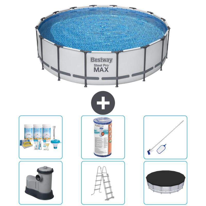 Bestway Steel Pro MAX Zwembad - 488 x 122 cm met Accessoires - 561232