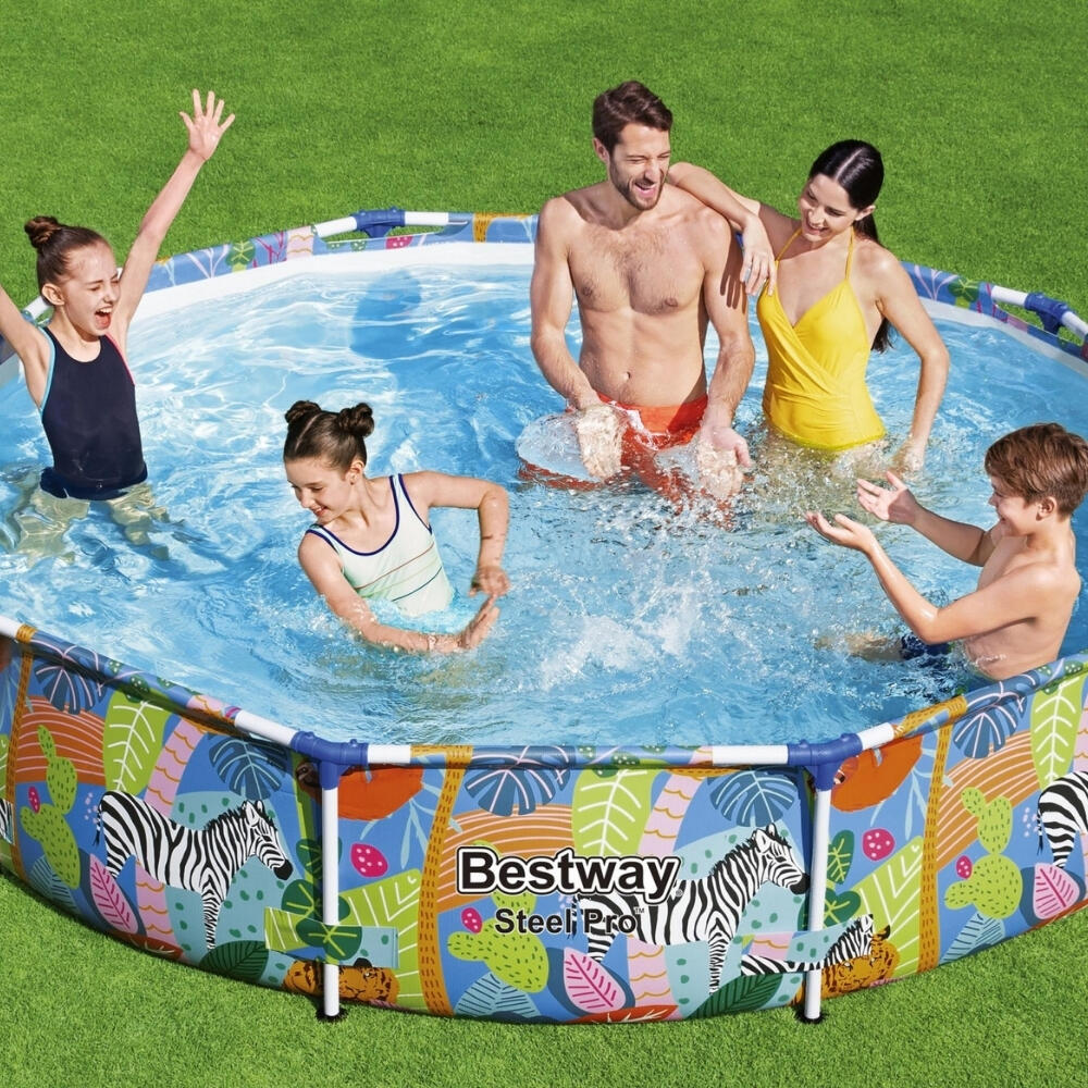Bestway Steel Pro Round - Dschungel - 305x66 cm + Accessoires CB3 2/7