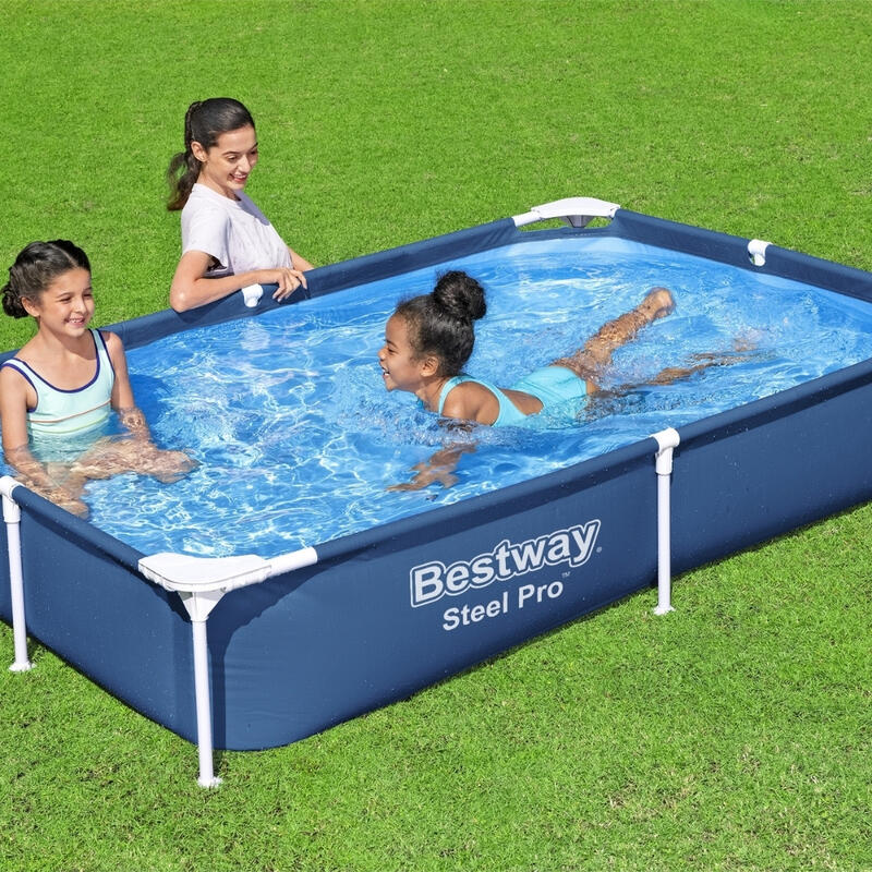 Piscine Bestway Steel Pro - 221 x 150 x 43 cm avec Accessoires - 5640137