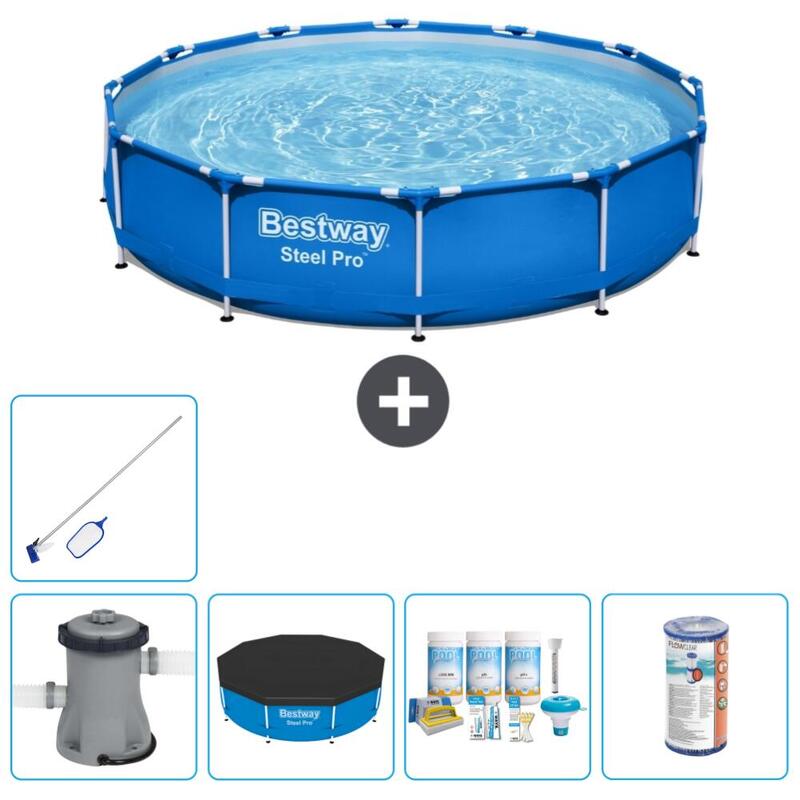 Piscine Bestway Steel Pro - 305 x 76 cm avec Accessoires - 5667915