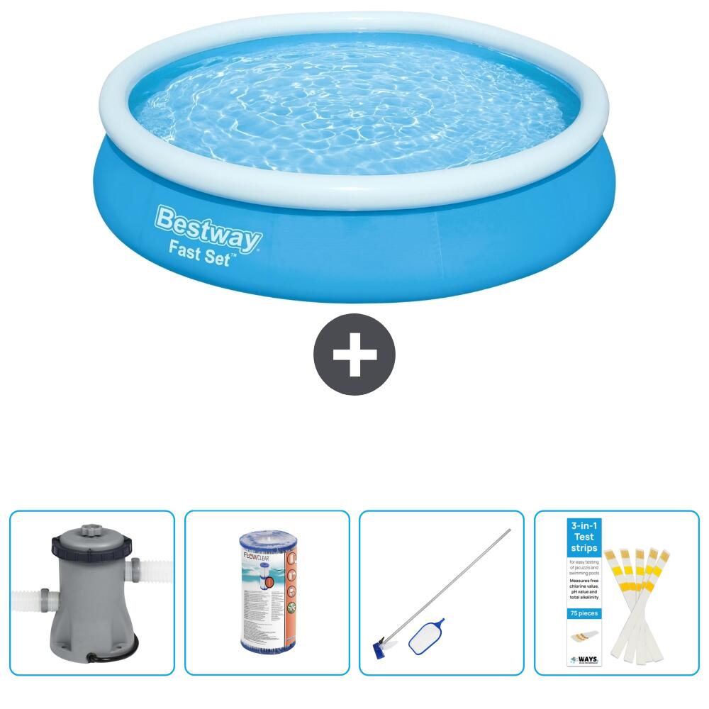 BESTWAY Bestway Fast Set Zwembad - 366 x 76 cm met Accessoires - 5727458
