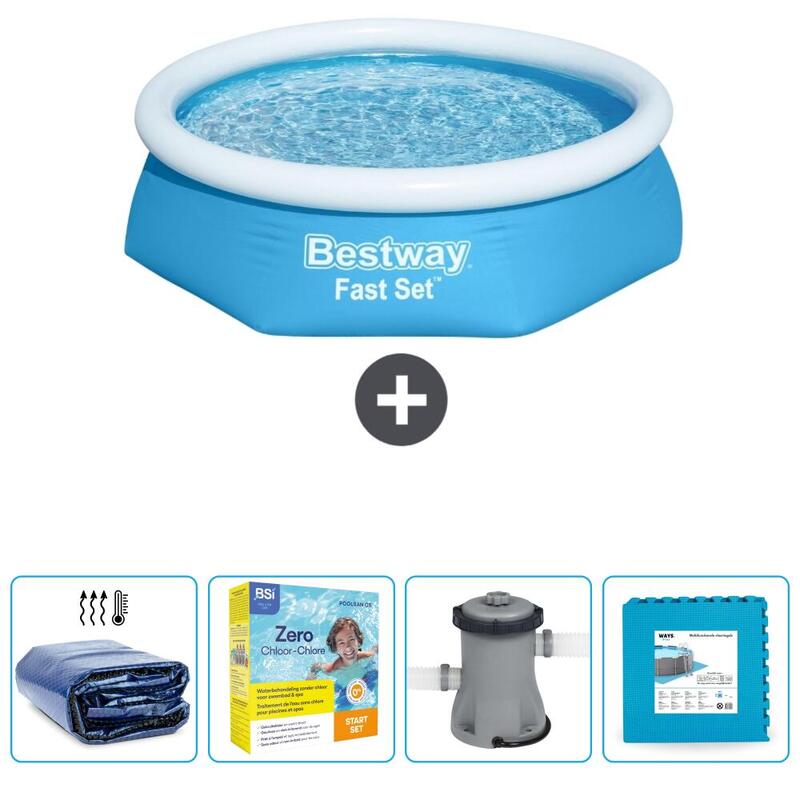 Piscine Bestway Fast Set - 244 x 61 cm avec Accessoires - 574487