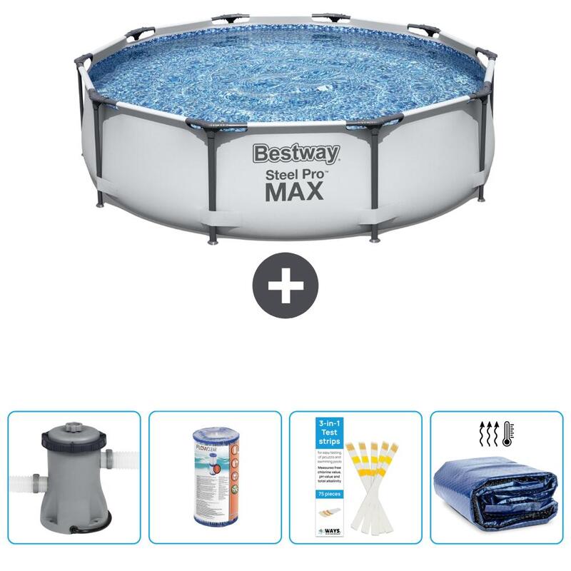 Bestway Steel Pro MAX Zwembad - 305 x 76 cm met Accessoires - 5640850