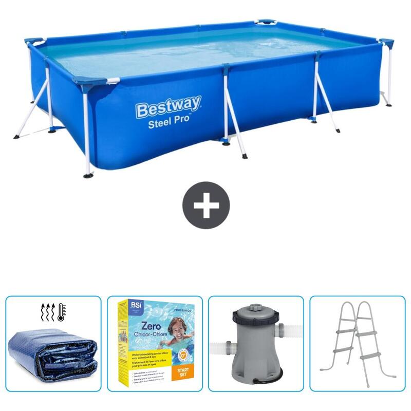 Piscine Bestway Steel Pro - 300 x 201 x 66 cm avec Accessoires - 564049