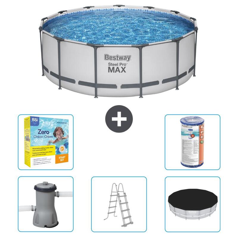 Piscine Bestway Steel Pro MAX - 396 x 122 cm avec Accessoires - 561833