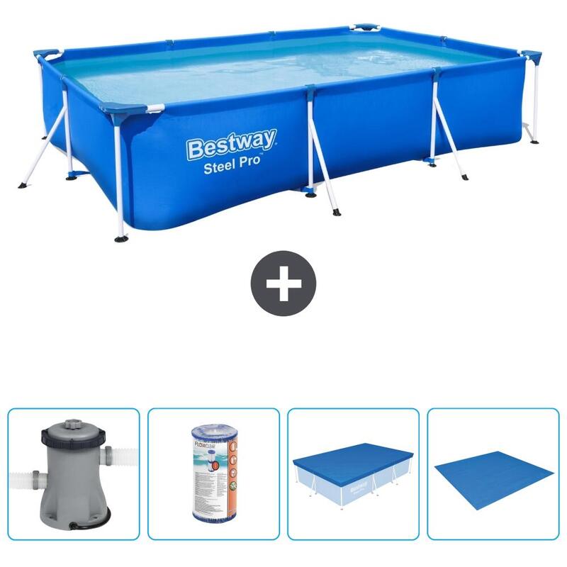 Piscine Bestway Steel Pro - 300 x 201 x 66 cm avec Accessoires - 5641152