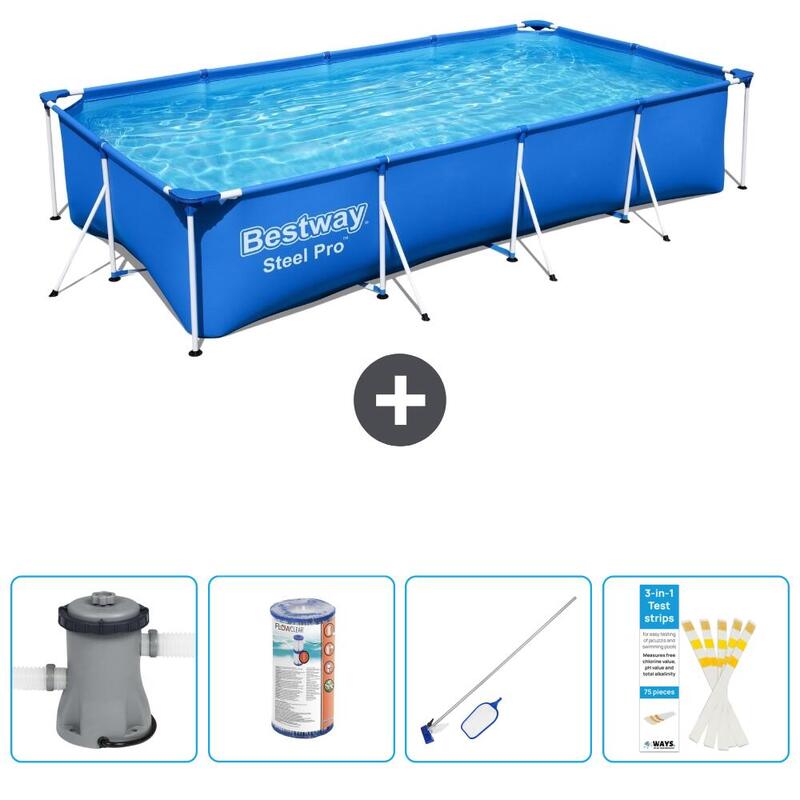 Bestway Steel Pro Zwembad - 400 x 211 x 81 cm met Accessoires - 5642458