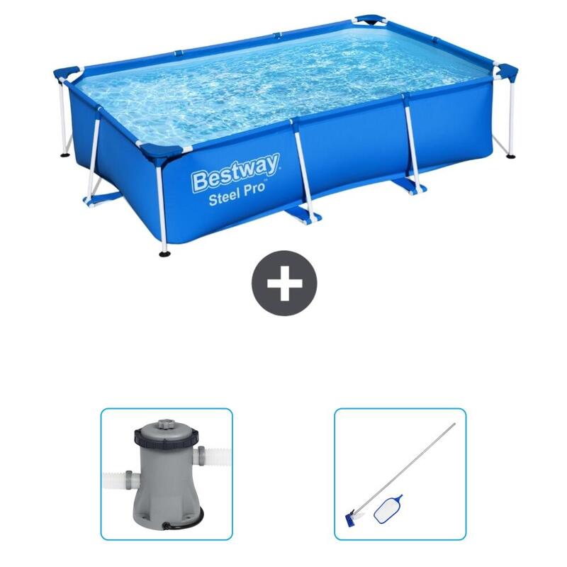 Piscine Bestway Steel Pro - 259 x 170 x 61 cm avec Accessoires - 5640342