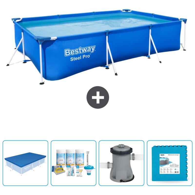 Piscine Bestway Steel Pro - 300 x 201 x 66 cm avec Accessoires - 564042