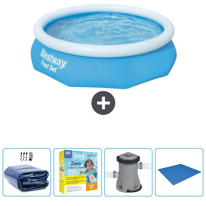 Piscine Bestway Fast Set - 305 x 76 cm avec Accessoires - 572666