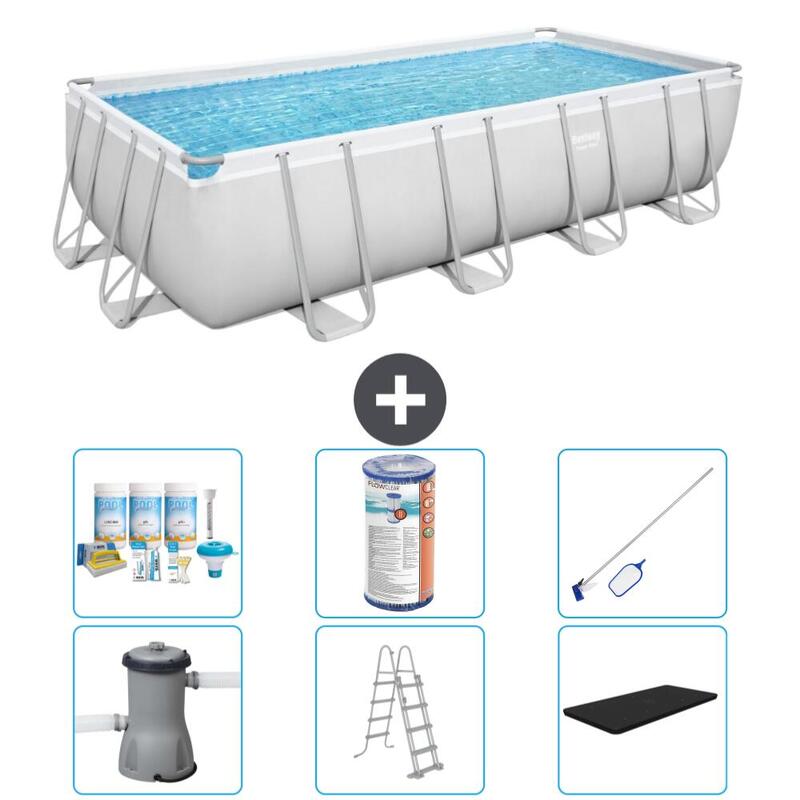 Piscine Bestway Power Steel - 488 x 244 x 122 cm avec Accessoires - 5667032