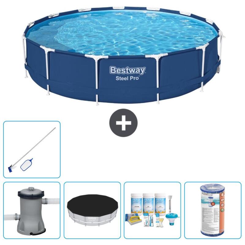 Piscine Bestway Steel Pro - 396 x 84 cm avec Accessoires - 561215