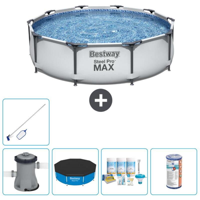 Piscine Bestway Steel Pro MAX - 305 x 76 cm avec Accessoires - 5640815