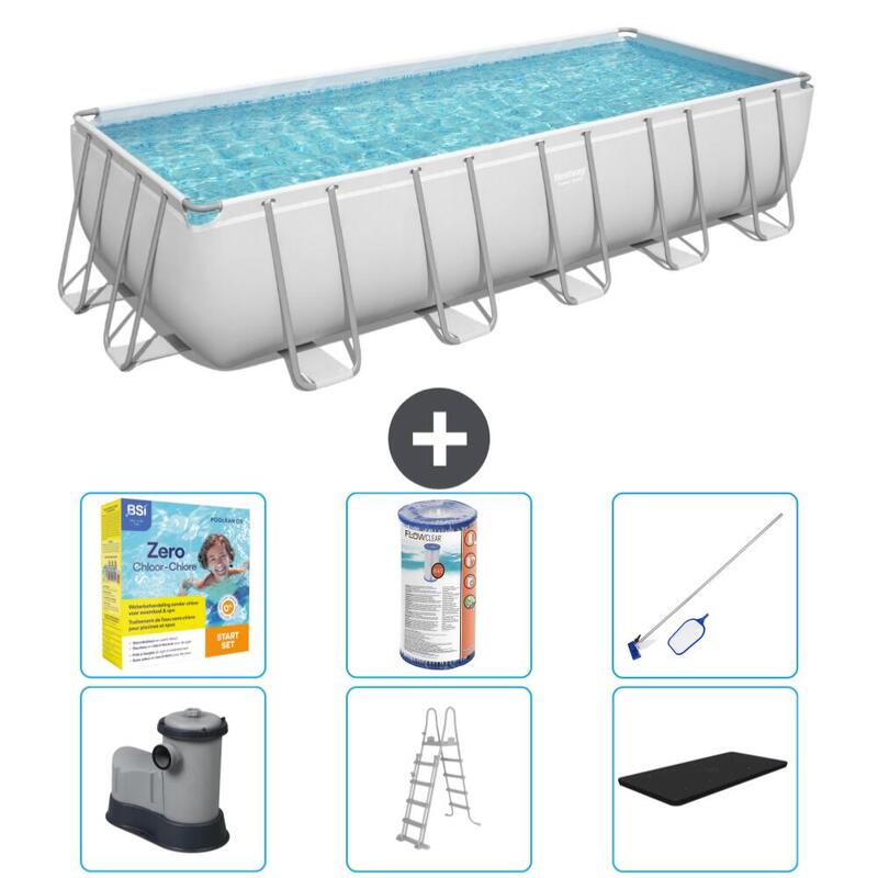 Piscine Bestway Power Steel - 640 x 274 x 132 cm avec Accessoires - 561136