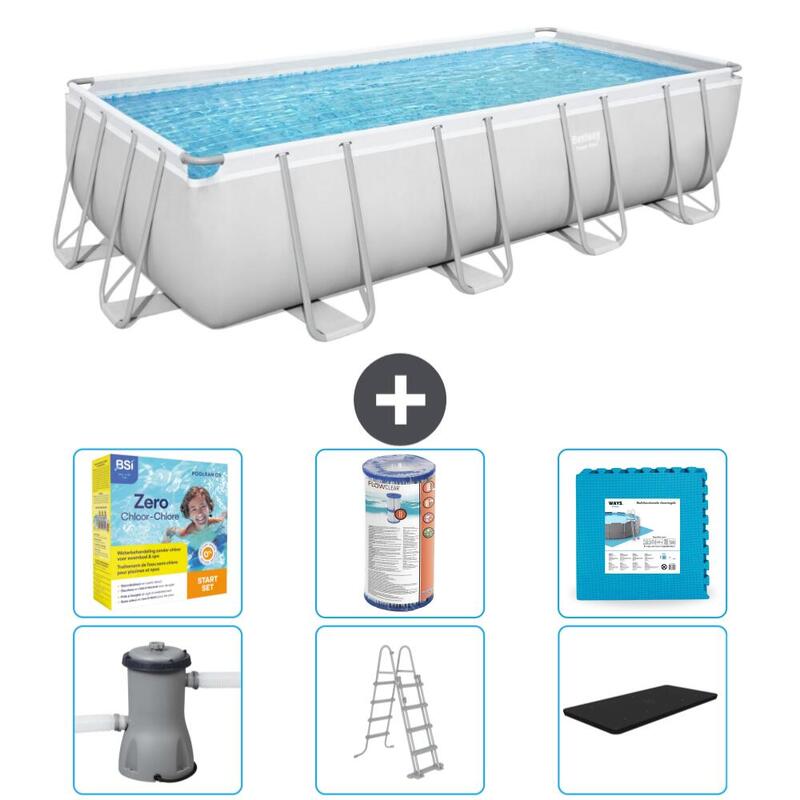 Piscine Bestway Power Steel - 488 x 244 x 122 cm avec Accessoires - 5667034