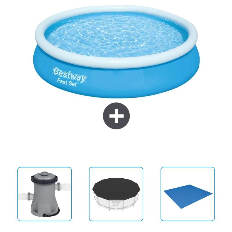 Piscine Bestway Fast Set - 366 x 76 cm avec Accessoires - 5727340