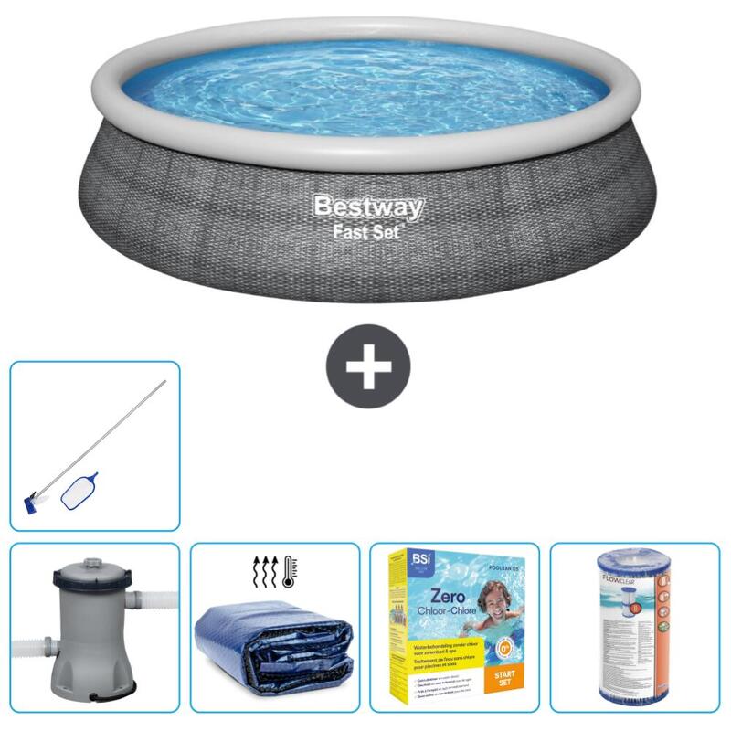 Piscine Bestway Fast Set - 457 x 84 cm - avec Accessoires - 5731320