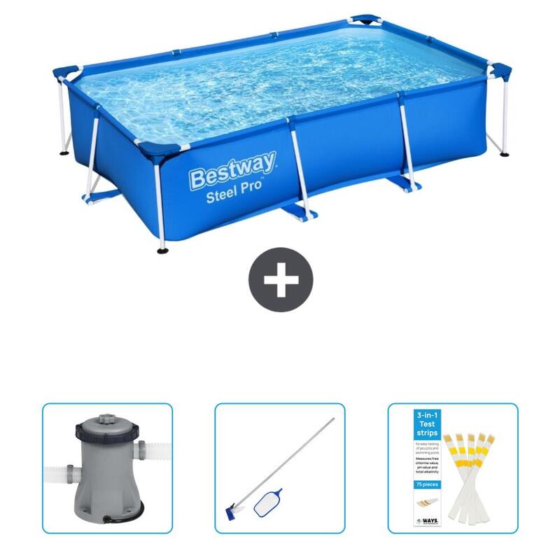 Piscine Bestway Steel Pro - 259 x 170 x 61 cm avec Accessoires - 5640346