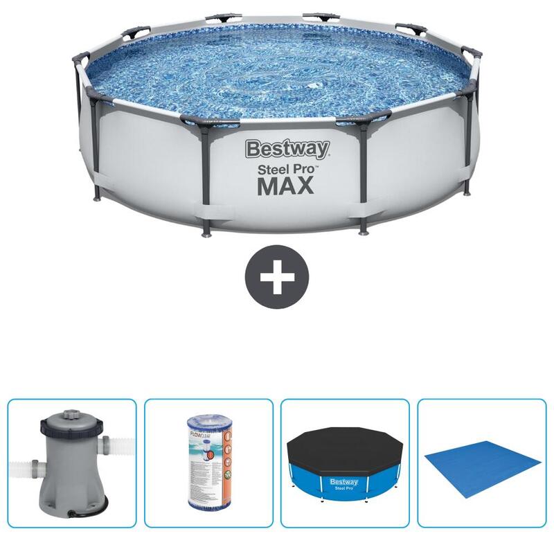 Bestway Steel Pro MAX Zwembad - 305 x 76 cm met Accessoires - 5640852