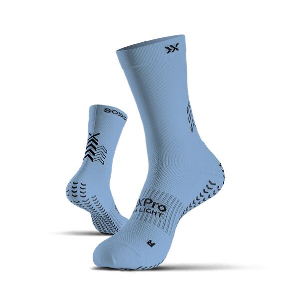 GEARXPRO SOXPro Ultra Light Lichtblauwe Antislip Grip Voetbalsokken