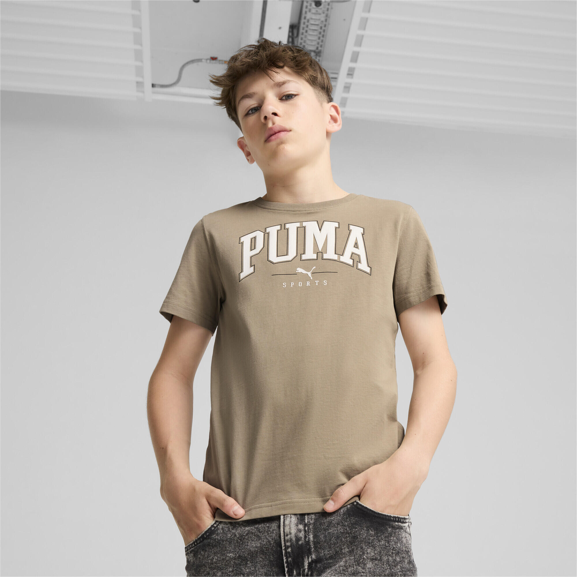T-shirt à imprimés PUMA SQUAD Enfant et Adolescent PUMA Oak Branch Beige 3/6