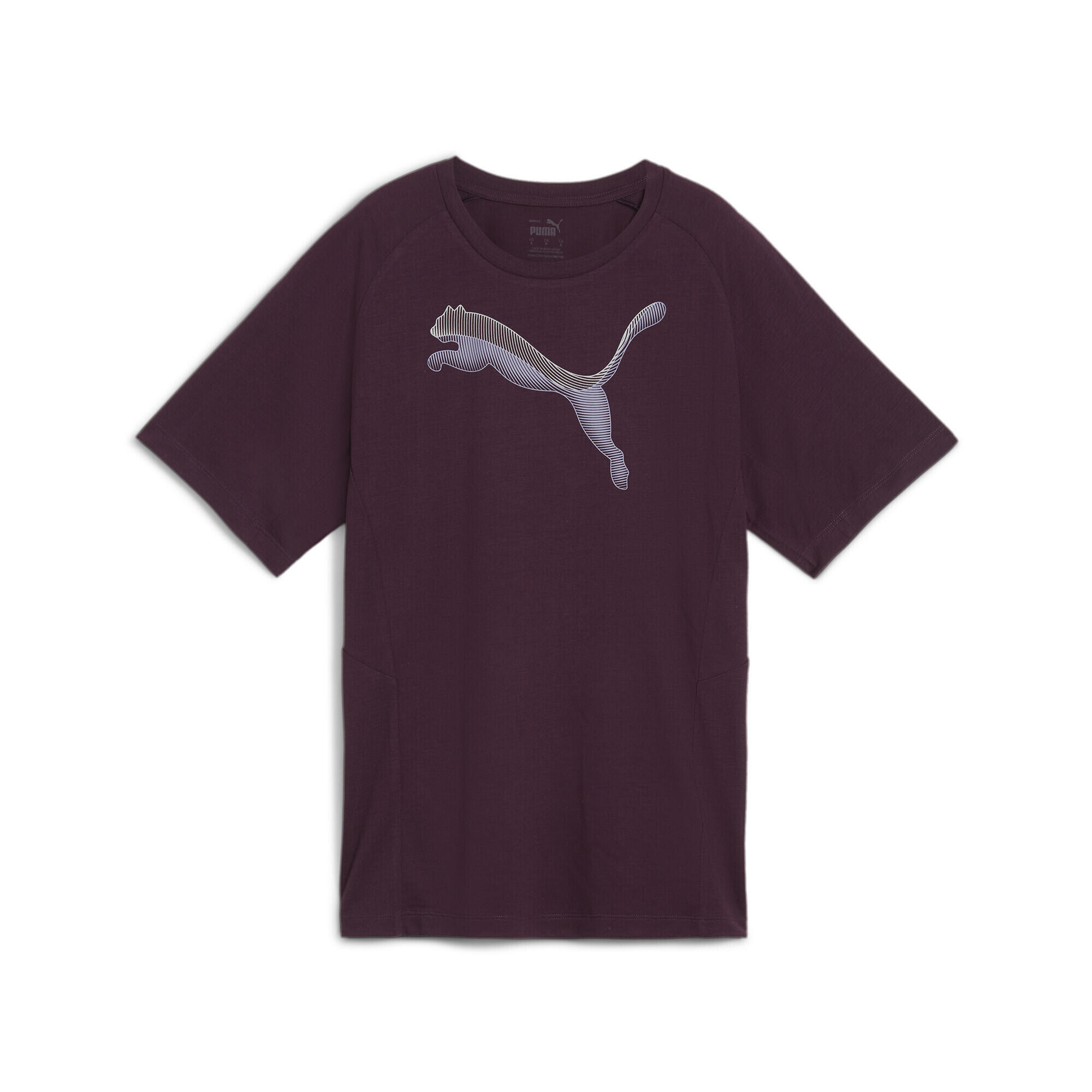 EVOSTRIPE T-Shirt Damen PUMA Midnight Plum Purple 1/7