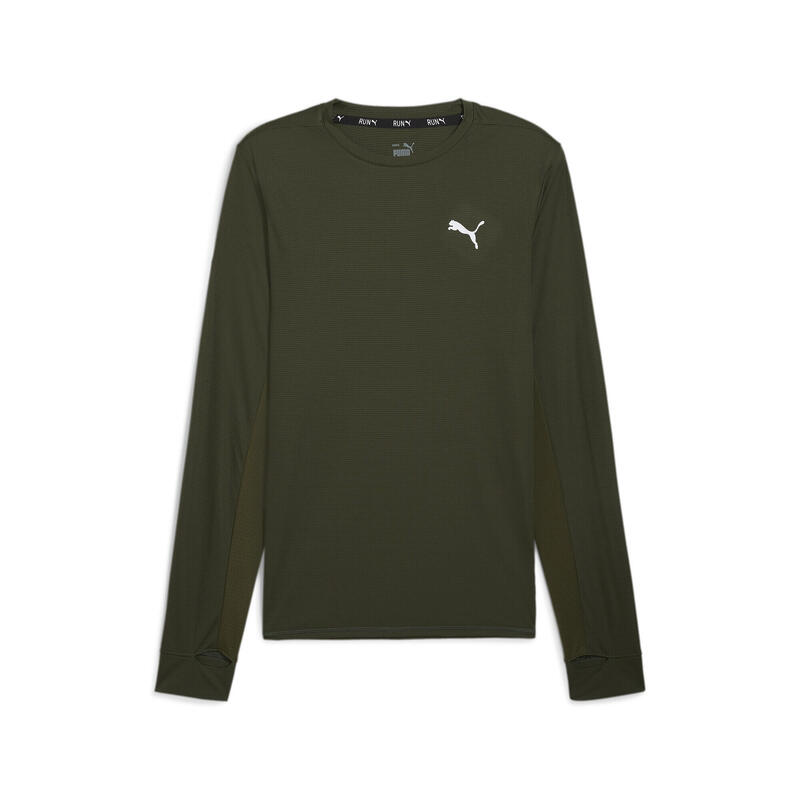 Camiseta de running RUN FAVOURITE de manga larga Hombre PUMA Dark Olive Green