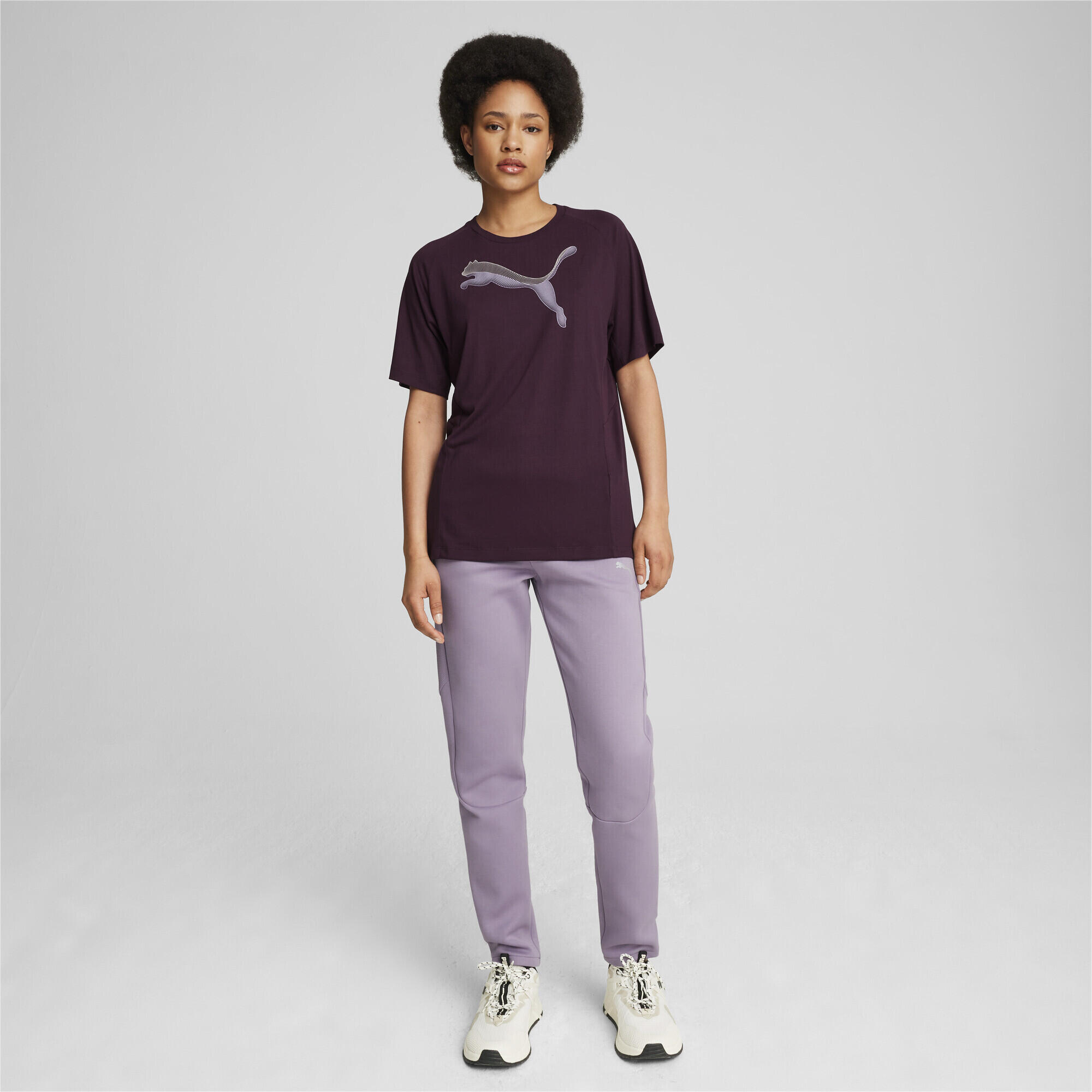 EVOSTRIPE T-Shirt Damen PUMA Midnight Plum Purple 3/7