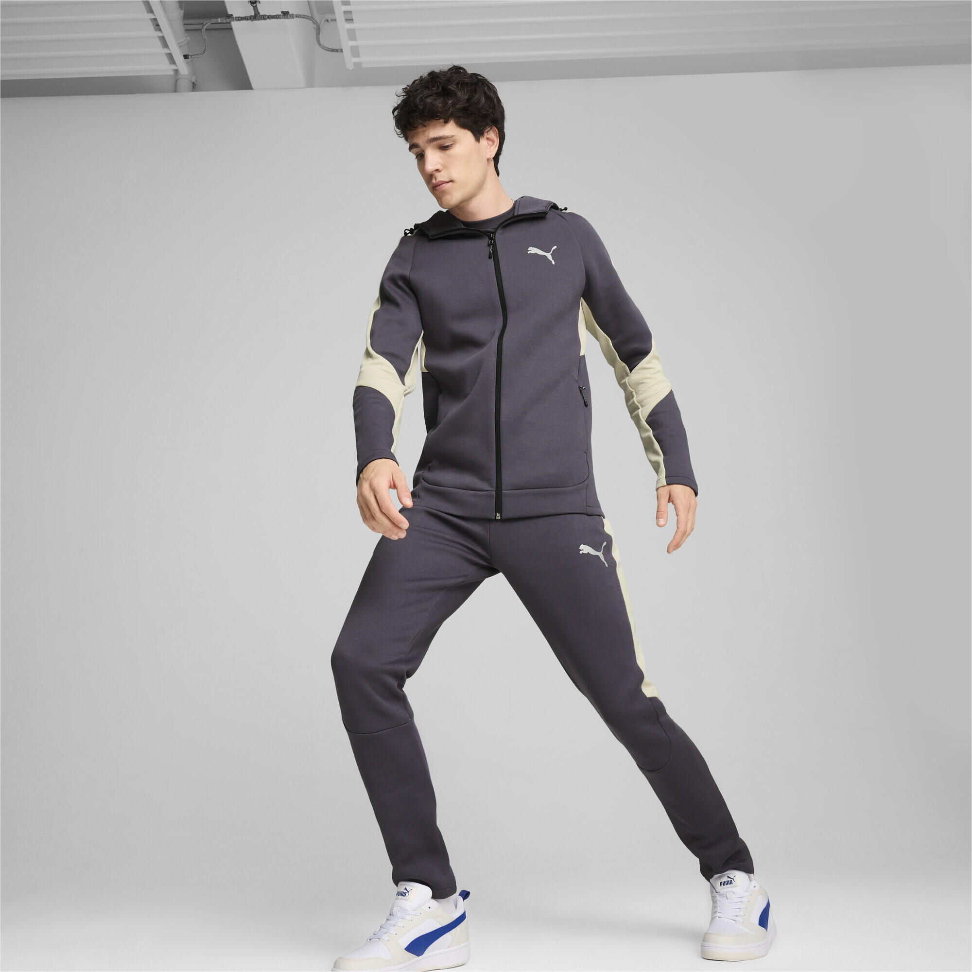 Hoodie entièrement zippé EVOSTRIPE Homme PUMA Galactic Gray 5/7