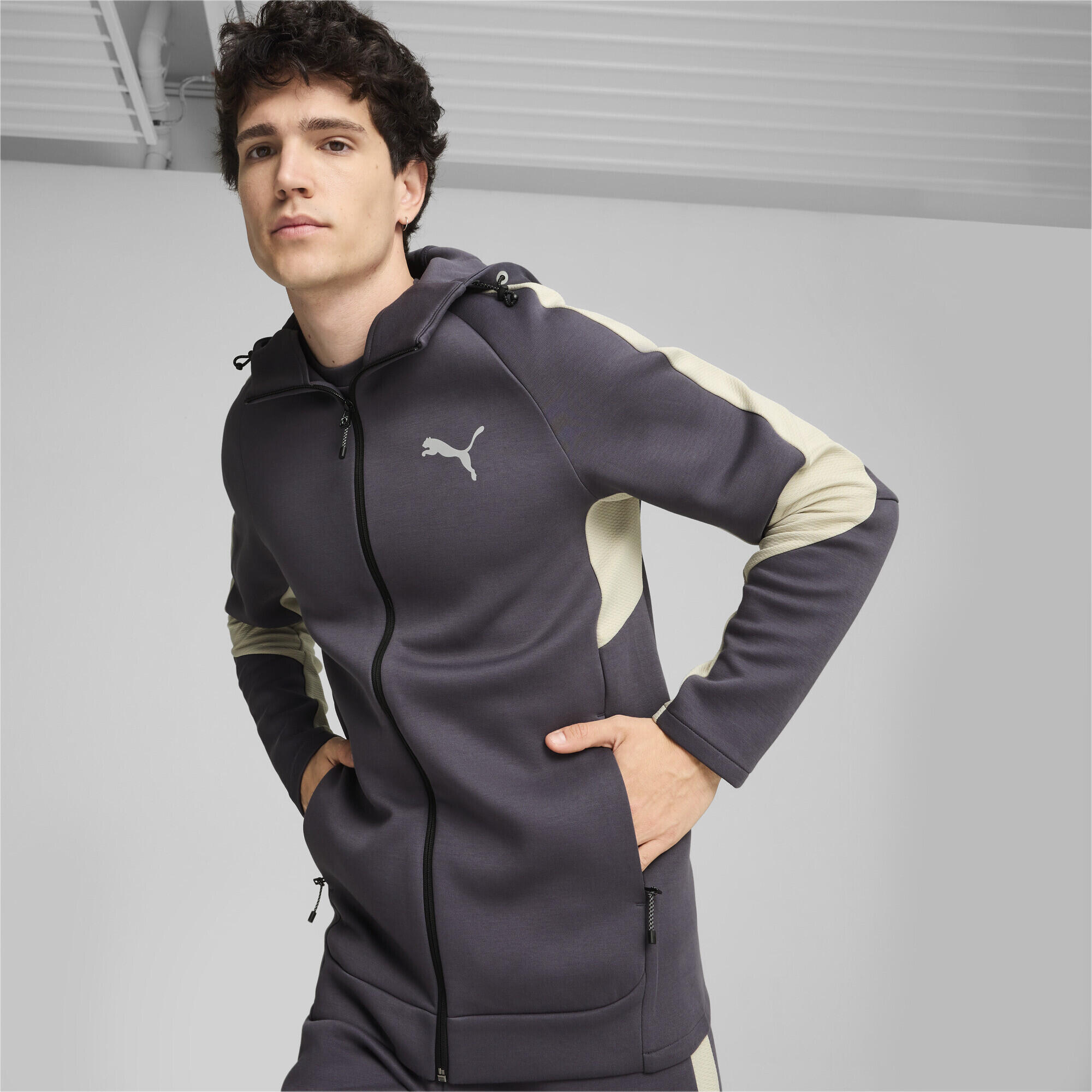 Hoodie entièrement zippé EVOSTRIPE Homme PUMA Galactic Gray 3/7