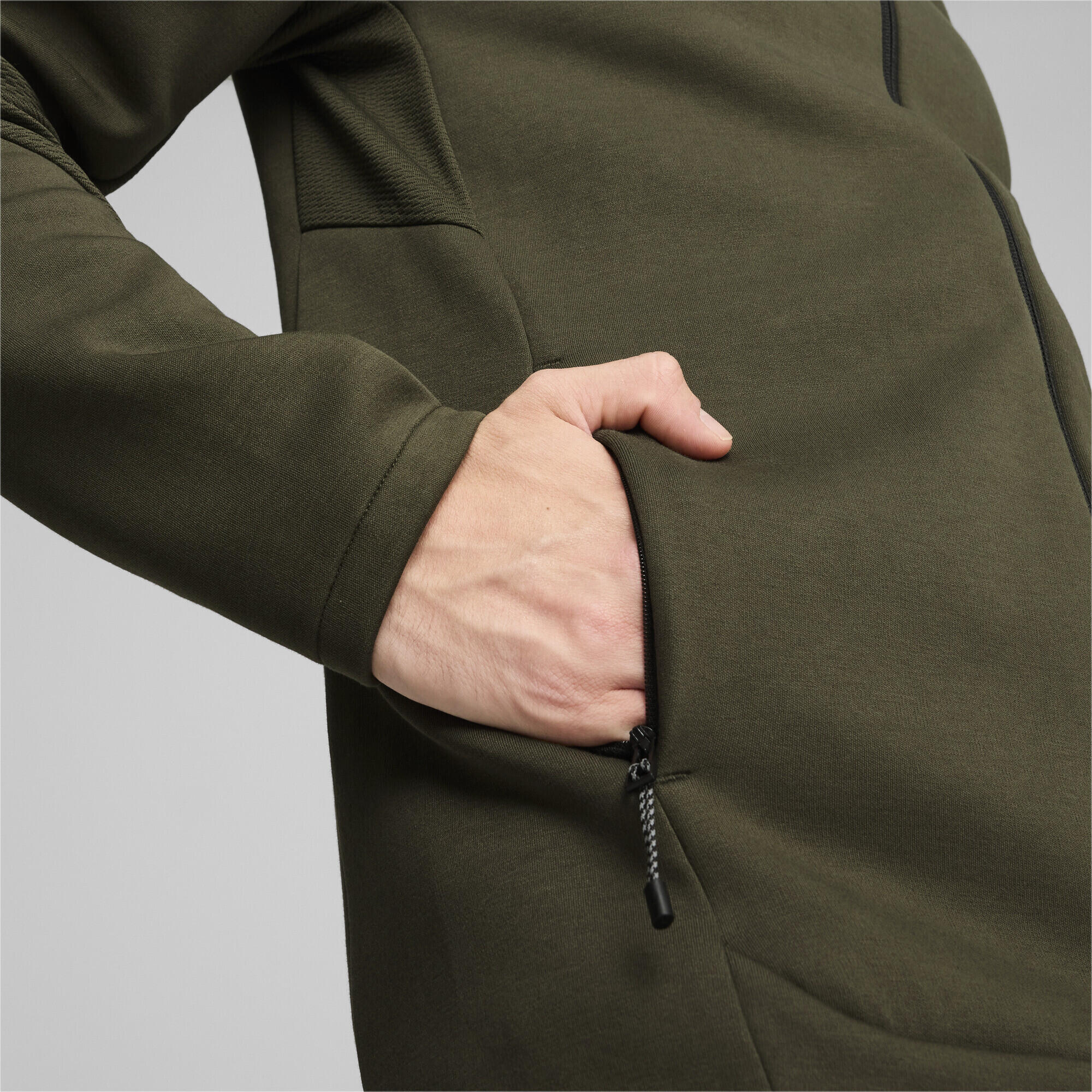 Sudadera con capucha y cremallera EVOSTRIPE Hombre PUMA Dark Olive Green 4/7