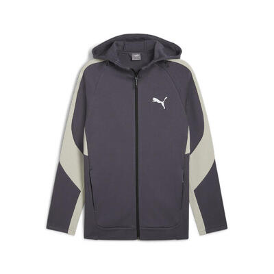 Evostripe hoodie met rits voor heren puma galactic gray