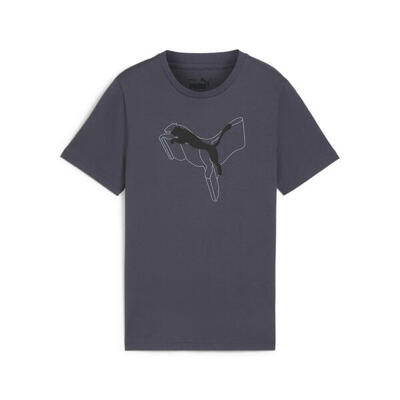 Ess+ logo lab graphic t-shirt voor jongeren puma galactic gray