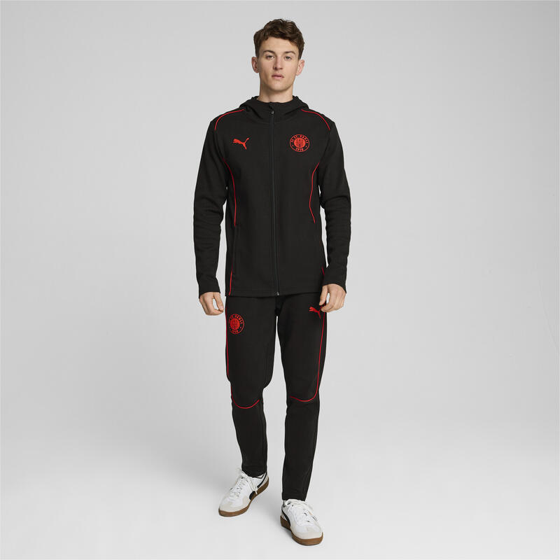 Giacca con cappuccio FC St. Pauli Casuals da uomo PUMA Black Red