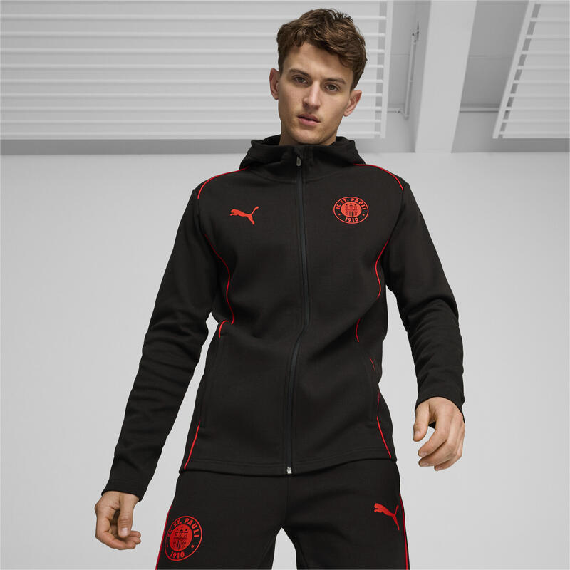 FC St. Pauli Casuals jack met capuchon voor heren PUMA Black Red