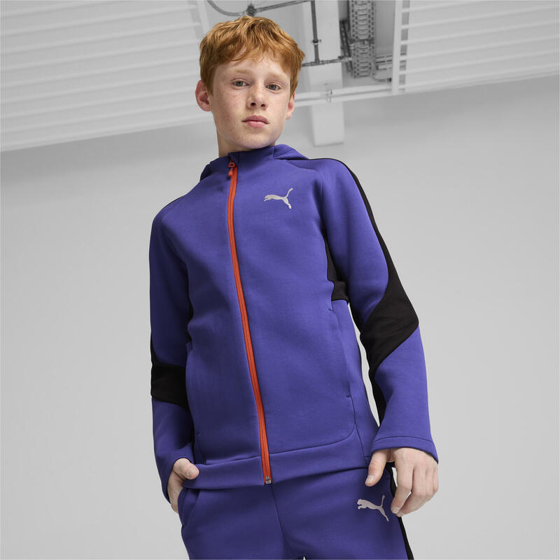 Veste entièrement zippée EVOSTRIPE Enfant et Adolescent PUMA Lapis Lazuli Blue