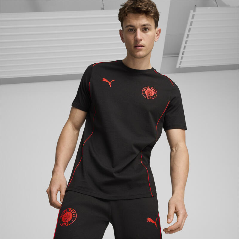 FC St. Pauli Casuals T-shirt voor heren PUMA Black Red