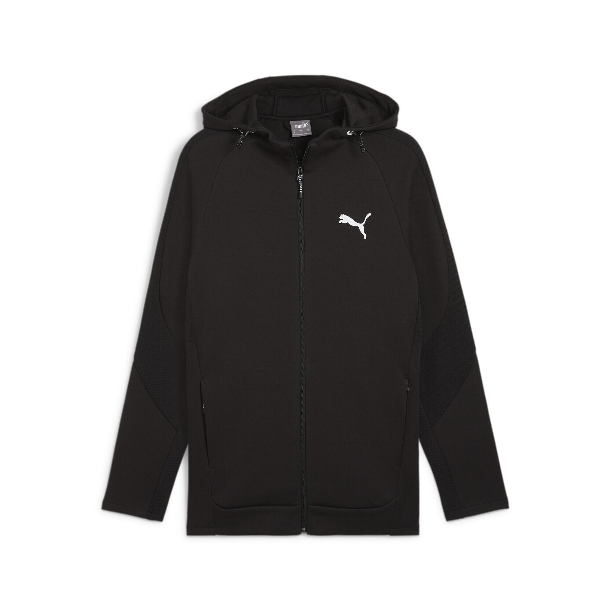 PUMA Pánská mikina s kapucí EVOTRIPE na zip PUMA Black